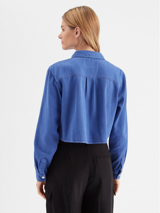 Noisy May Noisy May Jeanshemd Maddy 27023614 Blau Cropped Fit