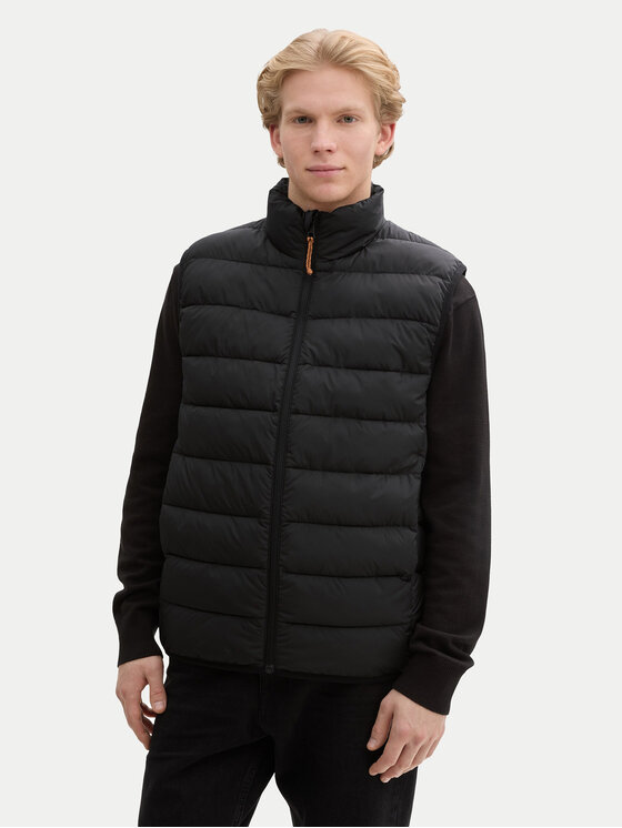 Tom Tailor Denim Tom Tailor Denim Vestă elegantă 1043826 Negru Regular Fit