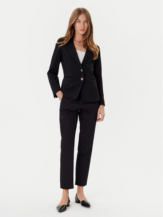 Marella Marella Chino hlače Abb 2523136031 Črna Slim Fit