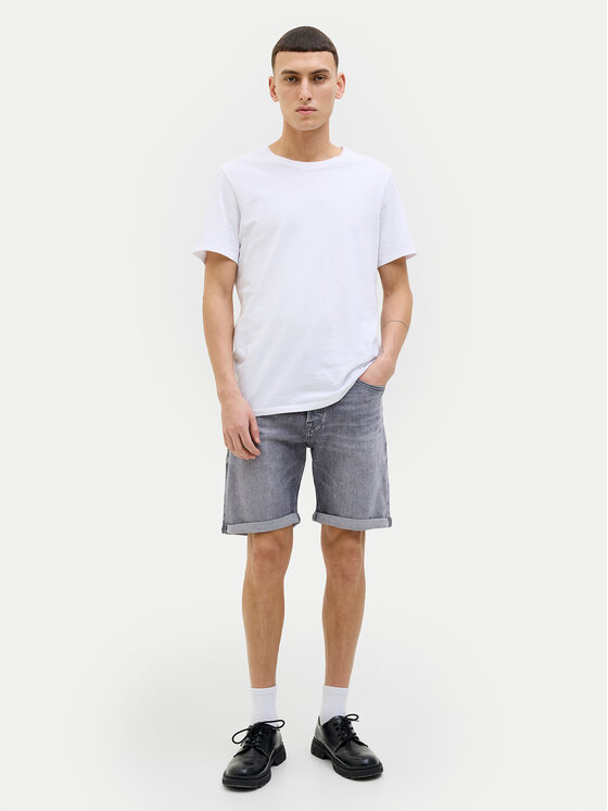 Jack & Jones Jack & Jones Džínsové šortky Rick 12269612 Sivá Regular Fit