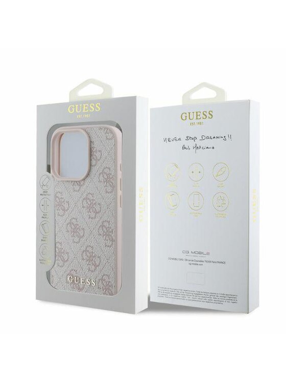 Guess Guess Etui na telefon iPhone 16 Pro Różowy