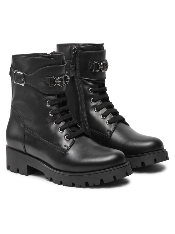 TWINSET TWINSET Schnürstiefeletten Anfibio 242GCJ S Schwarz