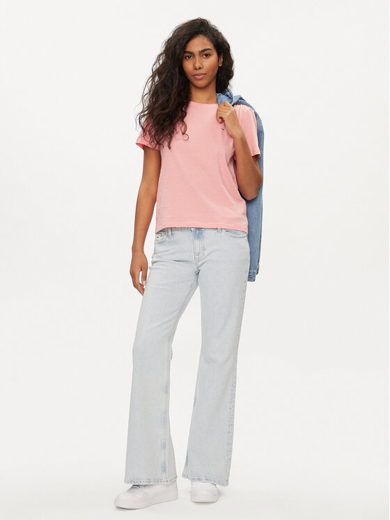 Tommy Jeans Tommy Jeans Marškinėliai DW0DW14616 Rožinė Regular Fit