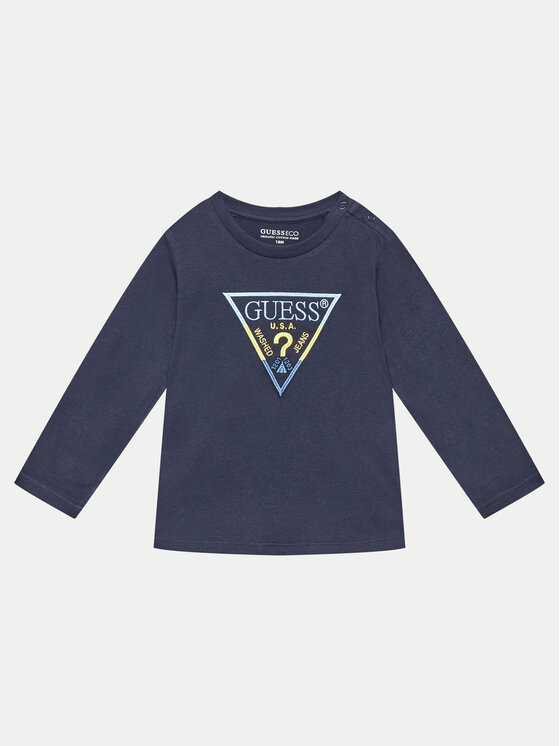 Guess Guess Блуза N4YI36 K8HM4 Тъмносин Regular Fit