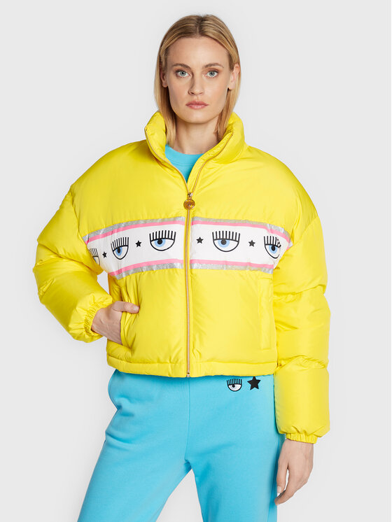Chiara Ferragni Chiara Ferragni Pehelykabát 73CBUD03 Sárga Relaxed Fit