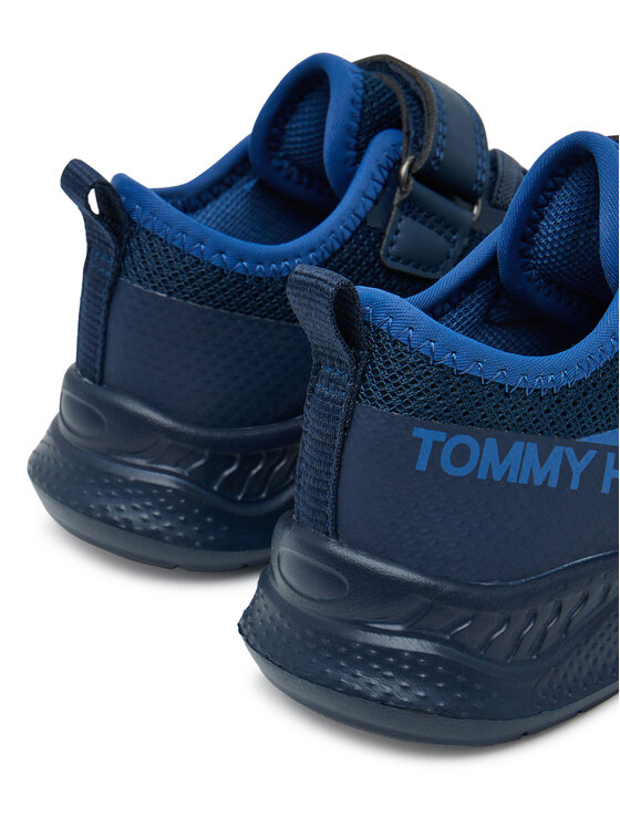 Tommy Hilfiger Tommy Hilfiger Сникърси Low Cut Lace-Up/Velcro Sneaker T1B9-34110-1843 M Тъмносин