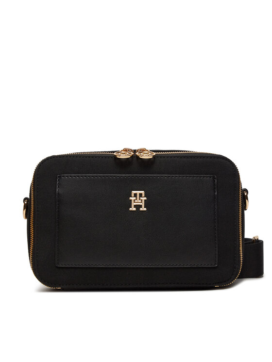 Tommy Hilfiger Tommy Hilfiger Дамска чанта Distinct Camera Bag AW0AW16303 Черен