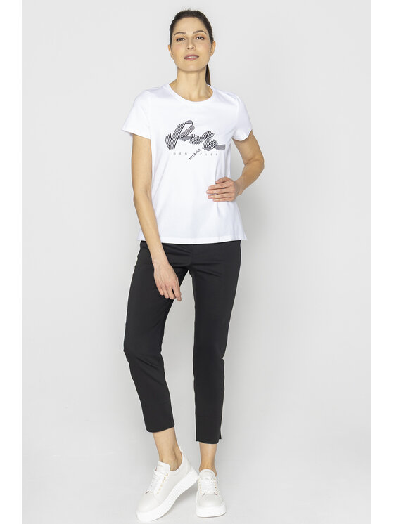 Deni Cler Milano Deni Cler Milano T-Shirt T-DC-T212-E2-10-10-1 Biały