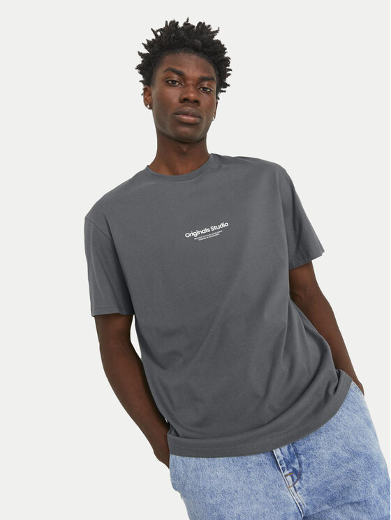 Jack&Jones Jack&Jones Marškinėliai Vesterbro 12240121 Pilka Relaxed Fit