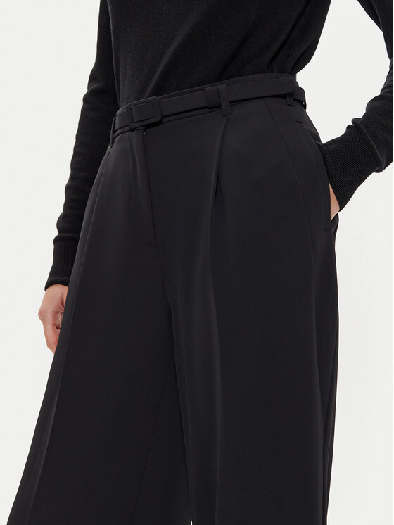 Imperial Imperial Spodnie materiałowe P4W3IJXC Czarny Wide Leg
