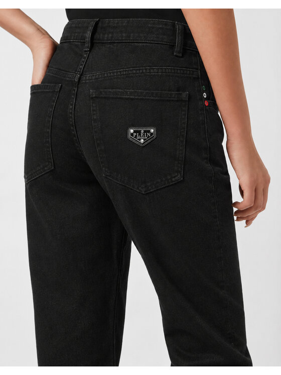 PHILIPP PLEIN PHILIPP PLEIN Jeansy 31780 Černá Straight Fit
