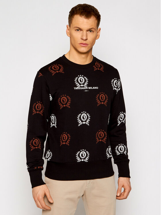 Trussardi Trussardi Bluză Fleece 52F00160 Negru Regular Fit
