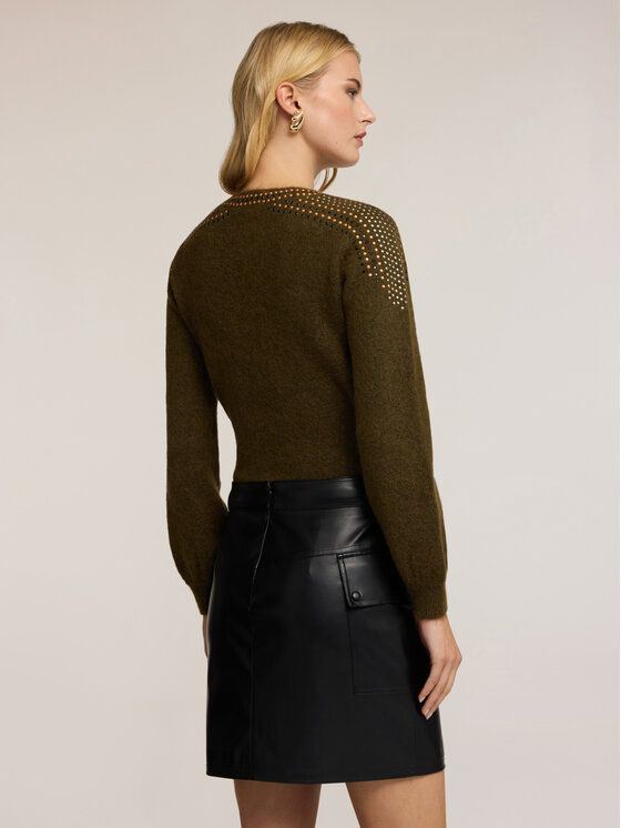 Motivi Motivi Cardigan M018W003691N035 Verde Regular Fit