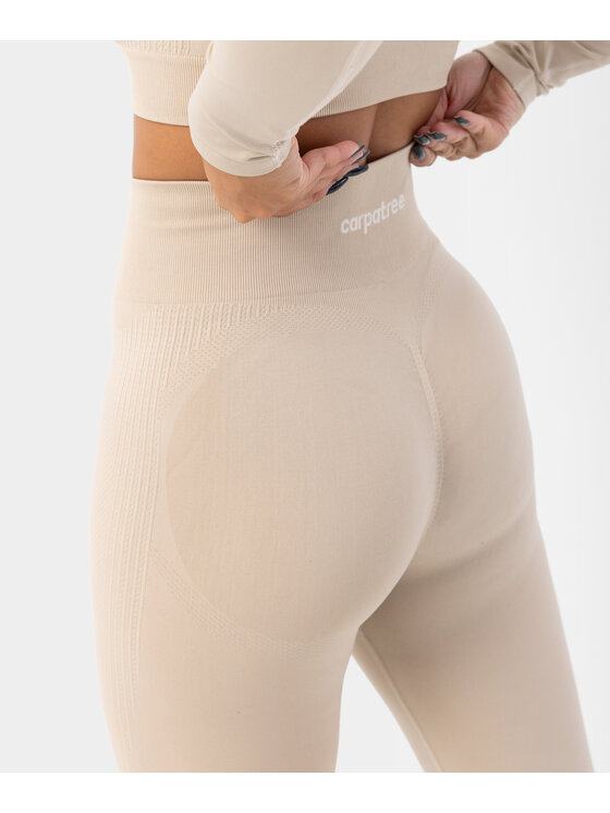 Carpatree Carpatree Legginsy Blaze leggings Beżowy Fitted Fit