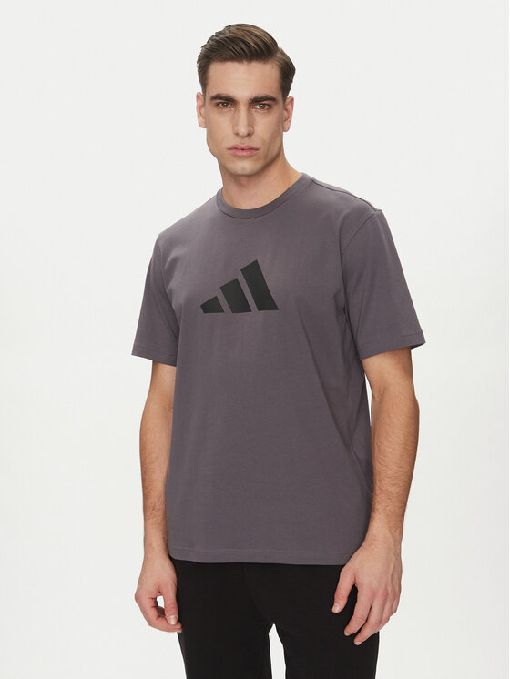 adidas adidas T-shirt Future Icons 3 Bar Logo JD4921 Siva Regular Fit