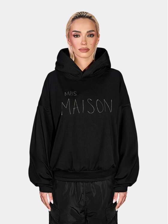 MADE BY SOCIETY MADE BY SOCIETY Kurtka anorak NOIR CULTUR Hoodie - H27513 Czarny Basic Fit