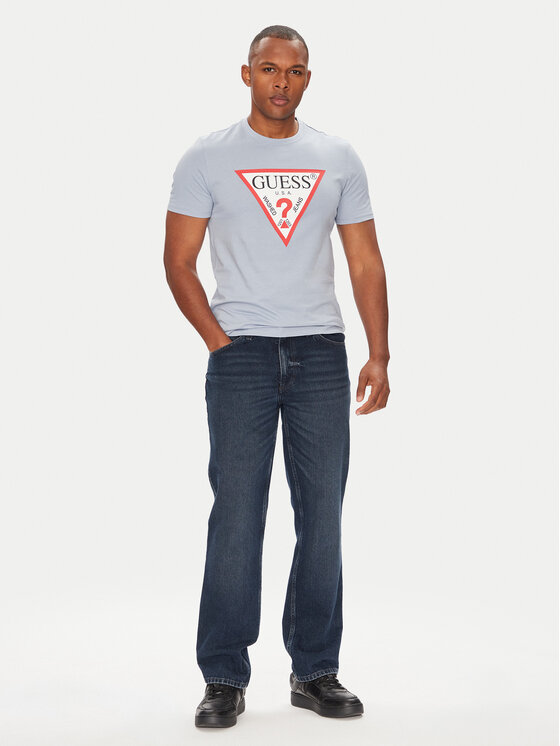 Guess Guess Тишърт M2YI71 I3Z14 Син Slim Fit