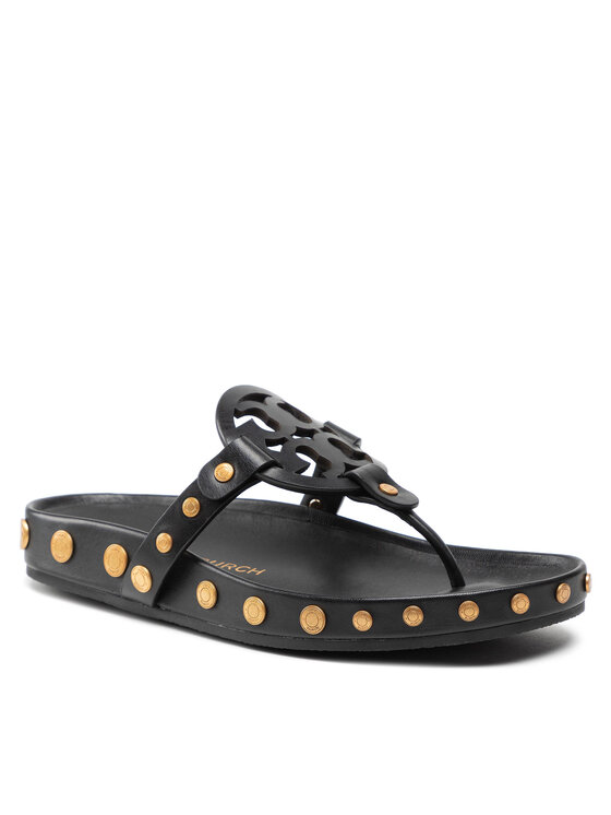 Tory Burch Tory Burch Джапанки Miller Cloud Coin 83764 Черен