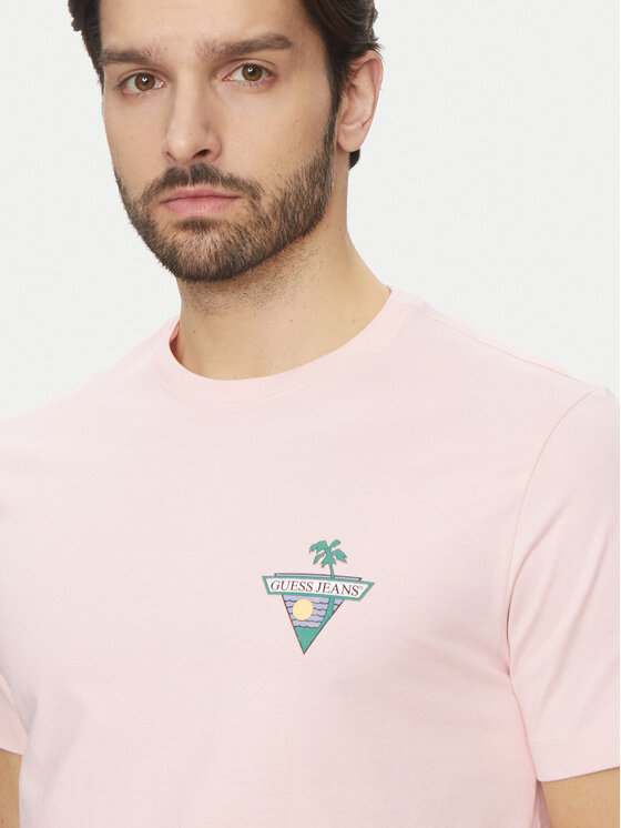 Guess Jeans Guess Jeans T-Shirt M5GI55 K8FQ4 Różowy Regular Fit