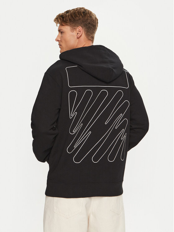 Off-White Off-White Pulóver OMBB097F22FLE0151001 Fekete Regular Fit