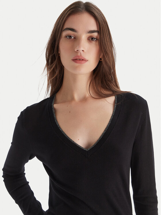 Liu Jo Liu Jo Pulover MF5227 MS49I Negru Regular Fit