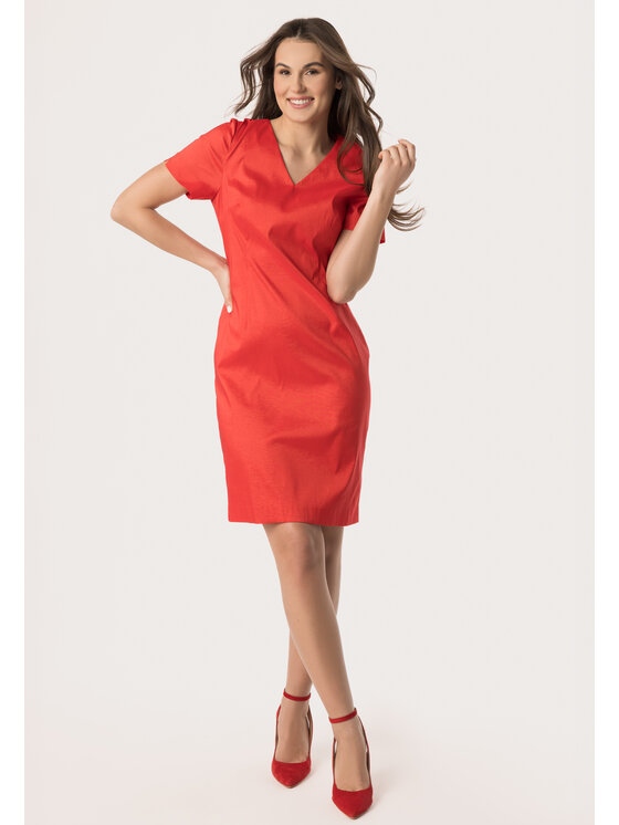 QUIOSQUE QUIOSQUE Sukienka codzienna ML 0224D2 Koralowy Regular Fit