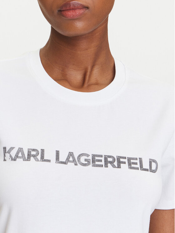 KARL LAGERFELD KARL LAGERFELD T-Shirt A3W17102 Bílá Regular Fit