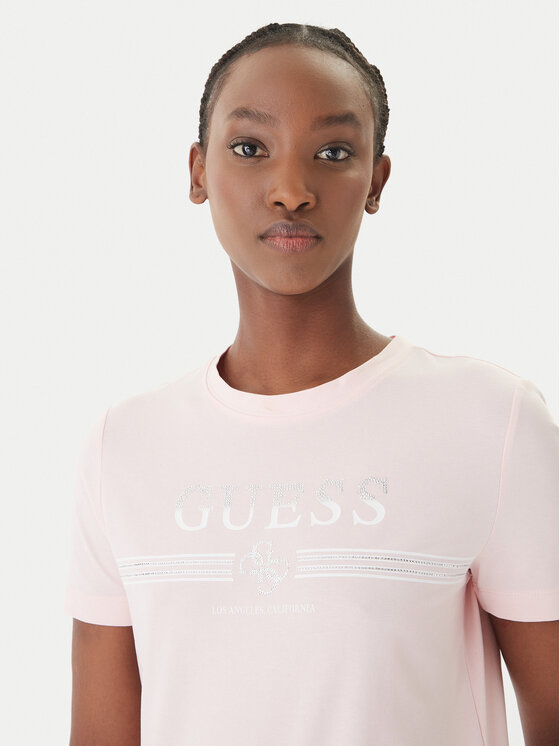 Guess Guess Футболка V6GI07 K2968 Рожевий Regular Fit