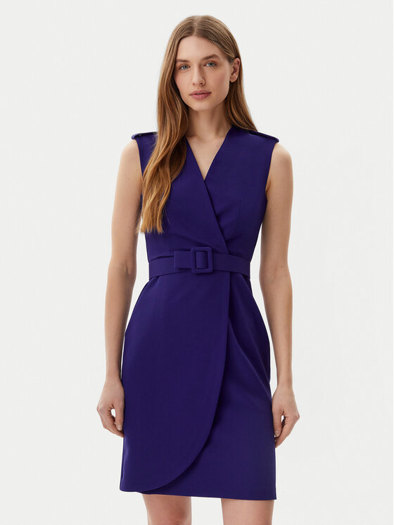 ARTIGLI ARTIGLI Koktel haljina ACAB000846 Tamnoplava Slim Fit
