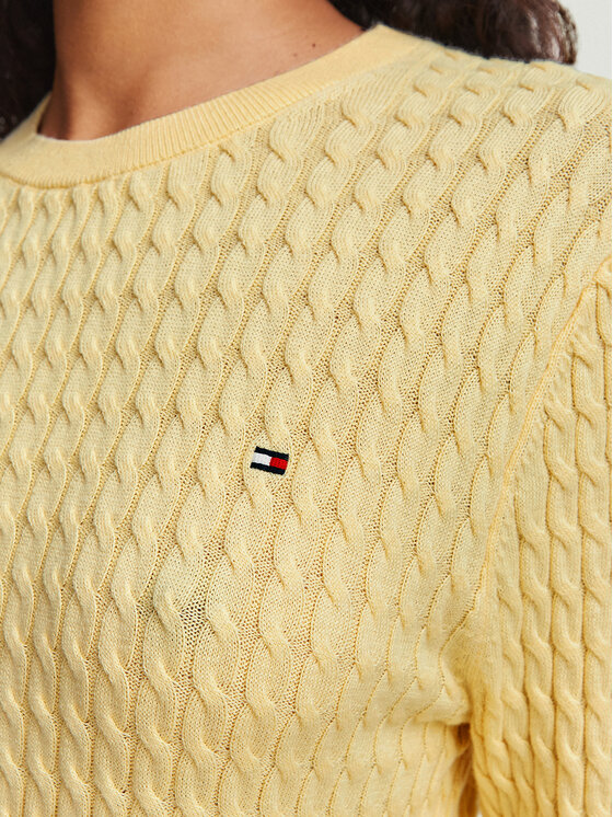 Tommy Hilfiger Tommy Hilfiger Sweter WW0WW44993 Żółty jasny Regular Fit