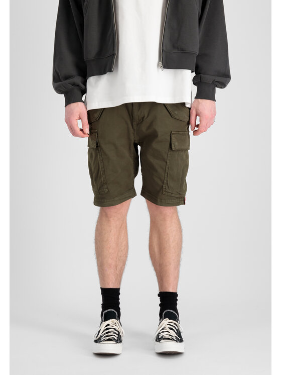 Alpha Industries Alpha Industries Bavlnené šortky AI.116211-142 Kaki Cargo Fit