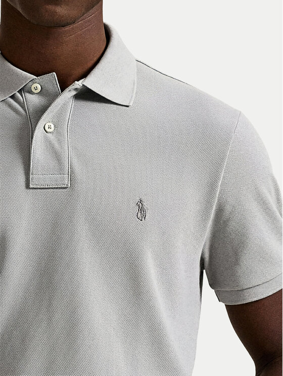 Polo Ralph Lauren Polo Ralph Lauren Poloshirt 710680784466 Hellgrau Custom Slim Fit