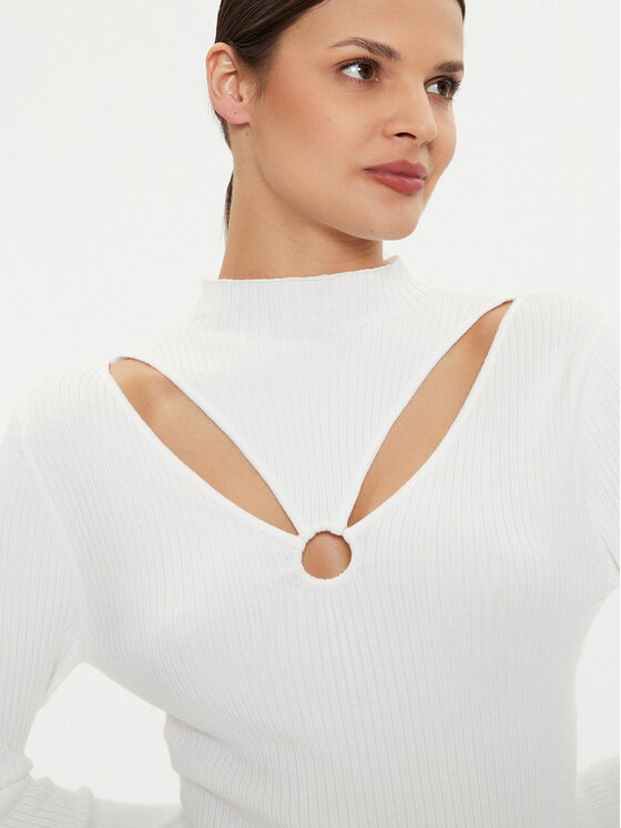 Morgan Morgan Pulover 241-MELINE Alb Slim Fit