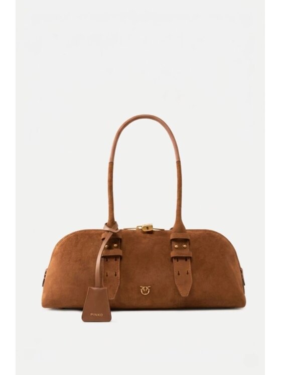 PINKO PINKO Torebka Bowling Escape Bag Horizontal Brązowy