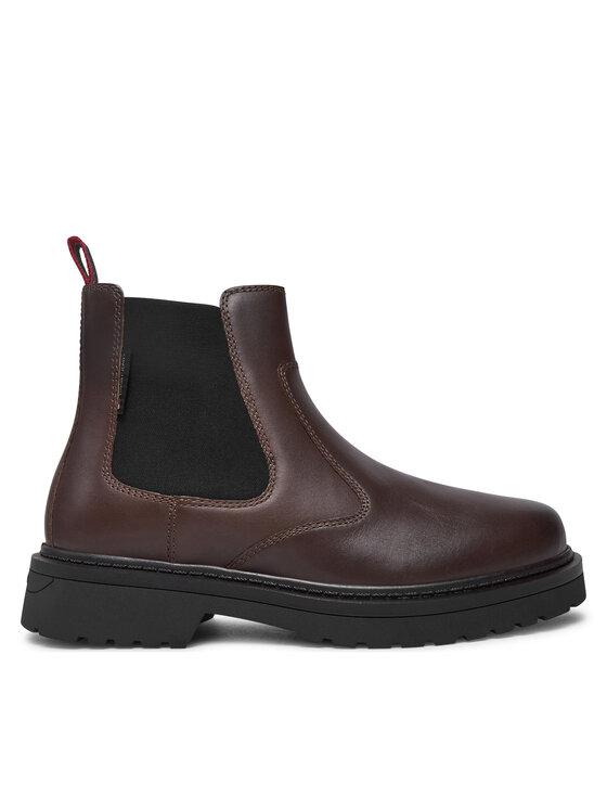 Tommy Jeans Tommy Jeans Kotníková obuv s elastickým prvkem Tjm Chelsea Boot EM0EM01469 Hnědá
