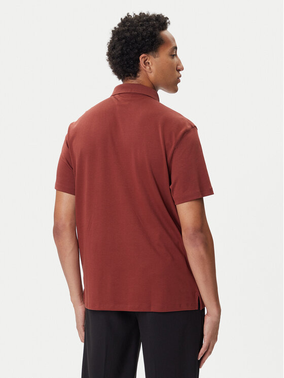Calvin Klein Calvin Klein Polo marškinėliai Supima LV04LB276G Ruda Regular Fit