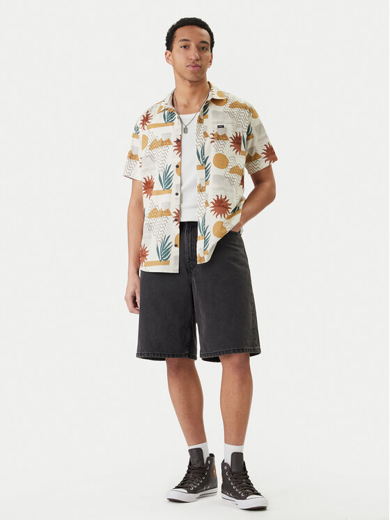 RVCA RVCA Srajca Anytime AVYWT00489 Écru Regular Fit