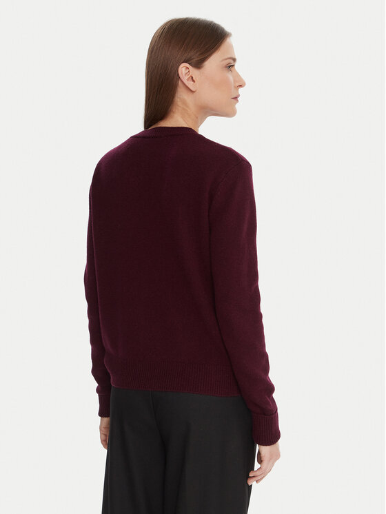 KAOS KAOS Pulover RI1KT022 Bordo rdeča Regular Fit