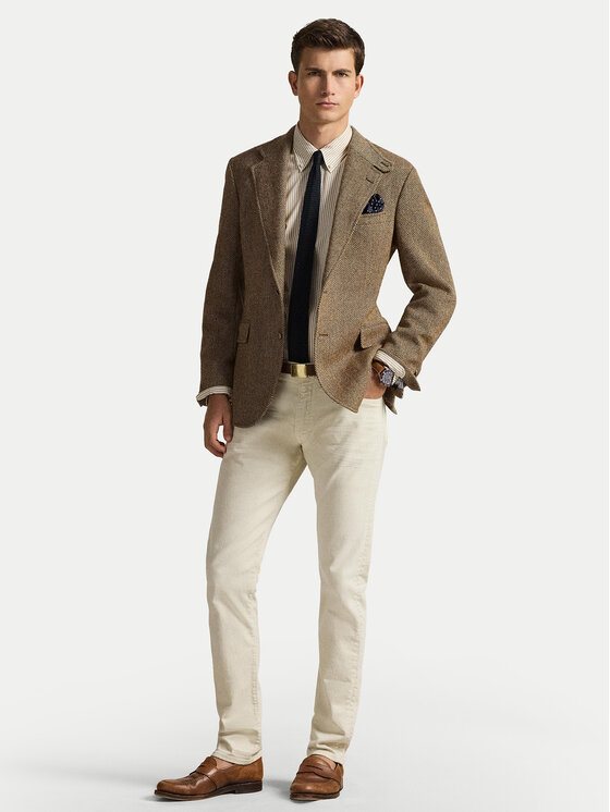 Polo Ralph Lauren Polo Ralph Lauren Košile 710929344500 Světle béžová Slim Fit