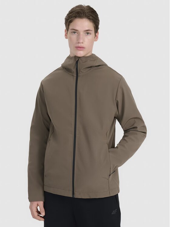 4F 4F Giacca softshell 4FWSS25TSOFM324-81S Marrone Regular Fit