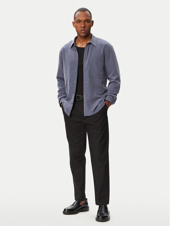 Calvin Klein Calvin Klein Srajca Ls Drapey LV04LF113G Vijolična Regular Fit