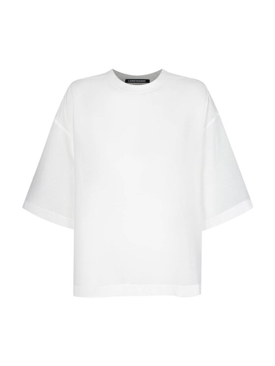 Laretaggio Damska 'Bluzka, rozmiar M/L, Biała, ISLA oversize silk top