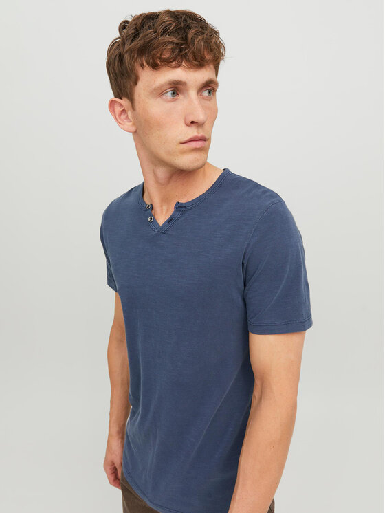 Jack&Jones Jack&Jones Majica Split 12164972 Mornarsko modra Standard Fit