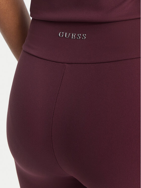 Guess Guess Legginsy V6BB25 K6732 Bordowy Slim Fit