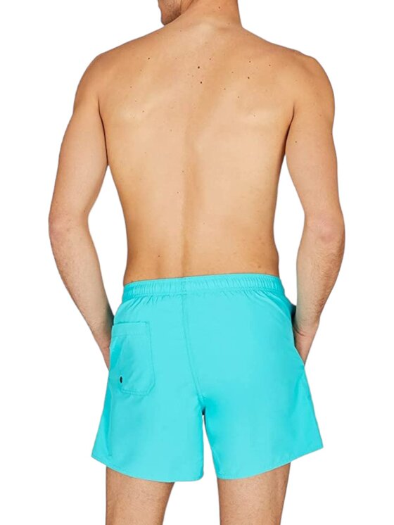 Emporio Armani Emporio Armani Pantaloncini da bagno Costume Emporio Armani Logo Tape Turchese Regular Fit