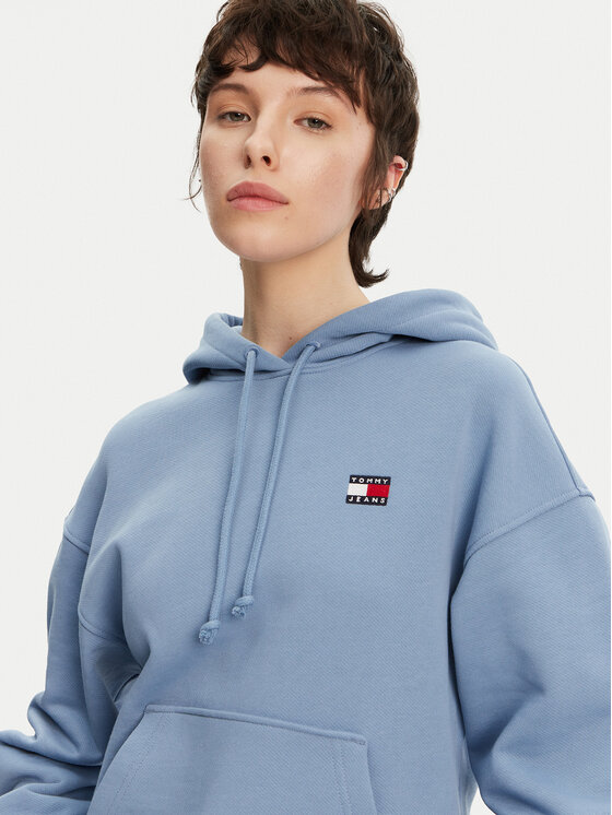 Tommy Jeans Tommy Jeans Bluză Badge DW0DW19414 Albastru Boxy Fit