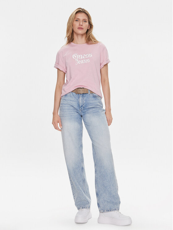 Guess Guess T-krekls Gothic W4RI49 K6XN4 Violets Regular Fit