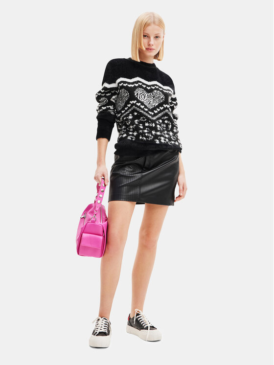 Desigual Desigual Пуловер 23WWJF56 Черен Regular Fit