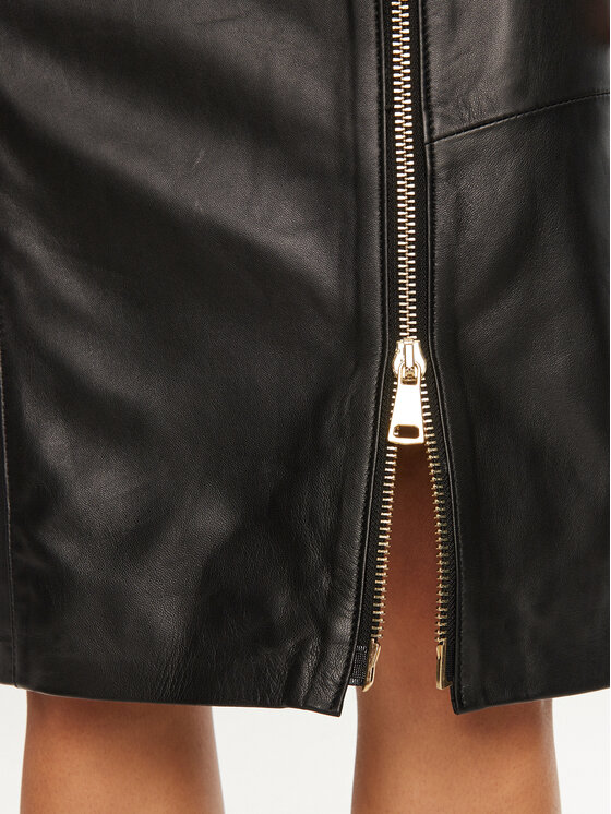 Babylon Babylon Gonna di pelle S0252B Nero Regular Fit
