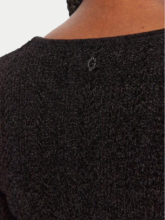 Guess Guess Úpletové šaty W5BK79 Z3902 Čierna Regular Fit